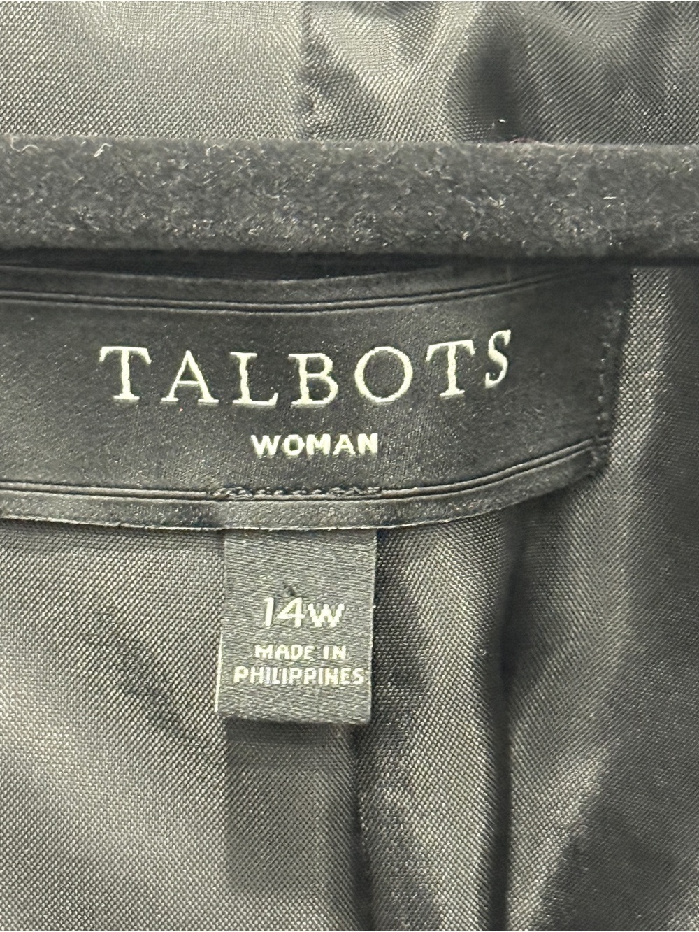Talbots Black Asymmetric Button Blazer 14W - Picture 4 of 12